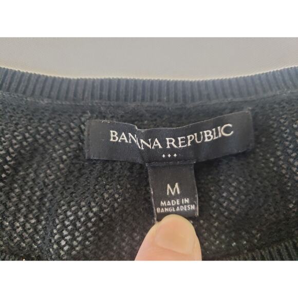 Banana Republic Black sz M Top Rayon Minimalist Neutral Whimsigoth Cozy Coastal - Picture 3 of 7